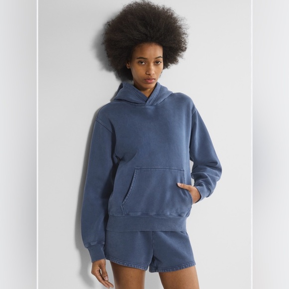 Aritzia Tops - Aritzia TNA Cozy AF  Sweatfleece Perfect Hoodie Total Eclipse Size 2XS.
